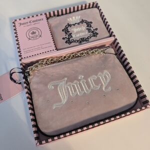 Juicy Couture Pink Velvet Pouch Set